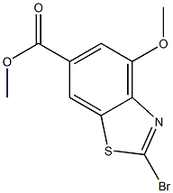 2-Bromo-4-methoxy-benzothiazole-6-carboxylic acid methyl ester Structure