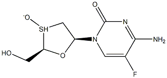 4-amino-5-fluoro-1-((2R,5S)-2-(hydroxymethyl)-3-oxido-1,3-oxathiolan-5-yl)pyrimidin-2(1H)-one Structure