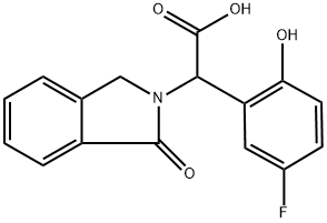 2-(5-fluoro-2-hydroxyphenyl)-2-(1-oxoisoindolin-2-yl)acetic acid Struktur
