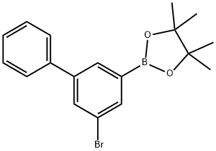 2-(5-Bromo-[1,1'-biphenyl]-3-yl)-4,4,5,5-tetramethyl-1,3,2-dioxaborolane Struktur