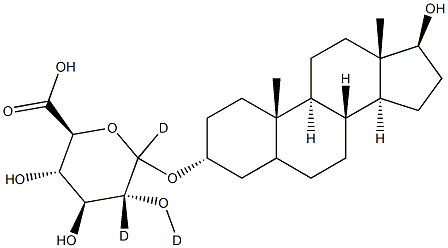 Androstane-3 alpha,17 beta-diol glucuronide-d3,,结构式