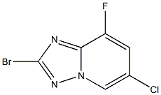 2-Bromo-6-chloro-8-fluoro-[1,2,4]triazolo[1,5-a]pyridine Struktur