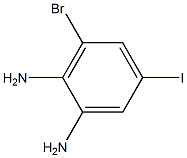 3-Bromo-5-iodo-benzene-1,2-diamine 化学構造式