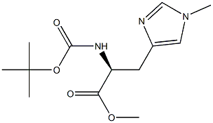 (S)-methyl 2-(tert-butoxycarbonylamino)-3-(1-methyl-1H-imidazol-4-yl)propanoate Structure