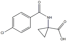 1-(4-chlorobenzamido)cyclopropanecarboxylic acid Structure
