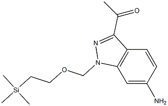 1-(6-amino-1-((2-(trimethylsilyl)ethoxy)methyl)-1H-indazol-3-yl)ethanone Structure