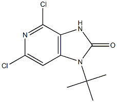 1-tert-butyl-4,6-dichloro-1H-imidazo[4,5-c]pyridin-2(3H)-one Structure