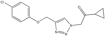 2-(4-((4-chlorophenoxy)methyl)-1H-1,2,3-triazol-1-yl)-1-cyclopropylethanone Structure