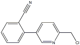 2-(6-(chloromethyl)pyridin-3-yl)benzonitrile Struktur