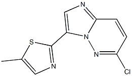 2-(6-chloroimidazo[1,2-b]pyridazin-3-yl)-5-methylthiazole Struktur