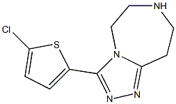 3-(5-chlorothiophen-2-yl)-6,7,8,9-tetrahydro-5H-[1,2,4]triazolo[4,3-d][1,4]diazepine 结构式