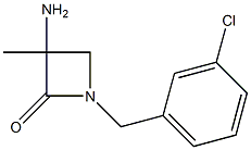 3-amino-1-(3-chlorobenzyl)-3-methylazetidin-2-one Struktur