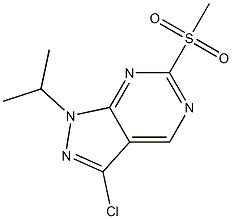 3-chloro-1-isopropyl-6-(methylsulfonyl)-1H-pyrazolo[3,4-d]pyrimidine Struktur