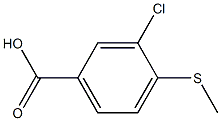 3-chloro-4-(methylthio)benzoic acid Struktur