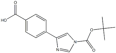 4-(1-(tert-butoxycarbonyl)-1H-imidazol-4-yl)benzoic acid Struktur