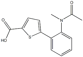 5-(2-(N-methylacetamido)phenyl)thiophene-2-carboxylic acid Structure