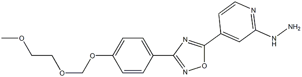 5-(2-hydrazinylpyridin-4-yl)-3-(4-((2-methoxyethoxy)methoxy)phenyl)-1,2,4-oxadiazole Structure