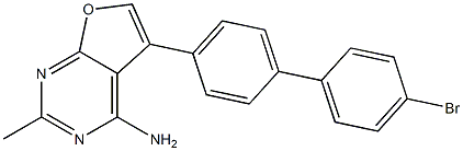 5-(4'-bromobiphenyl-4-yl)-2-methylfuro[2,3-d]pyrimidin-4-amine Struktur