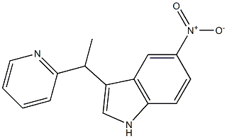 5-nitro-3-(1-(pyridin-2-yl)ethyl)-1H-indole Structure