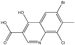 6-bromo-8-chloro-4-hydroxy-7-methylquinoline-3-carboxylic acid Structure