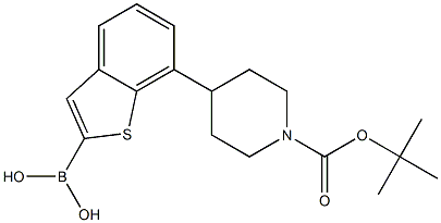 7-(1-(tert-butoxycarbonyl)piperidin-4-yl)benzo[b]thiophen-2-ylboronic acid Struktur