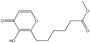 methyl 6-(3-hydroxy-4-oxo-4H-pyran-2-yl)hexanoate 结构式