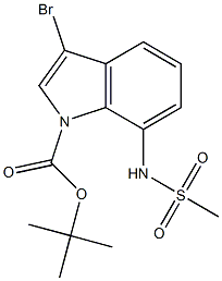 tert-butyl 3-bromo-7-(methylsulfonamido)-1H-indole-1-carboxylate Struktur