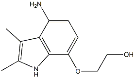 2-((4-amino-2,3-dimethyl-1H-indol-7-yl)oxy)ethanol Struktur