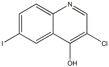 3-Chloro-6-iodo-quinolin-4-ol 化学構造式