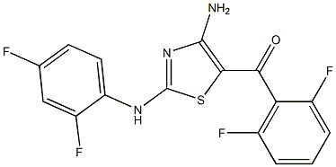 [4-Amino-2-(2,4-difluoro-phenylamino)-thiazol-5-yl]-(2,6-difluoro-phenyl)-methanone Structure