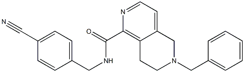 6-Benzyl-5,6,7,8-tetrahydro-[2,6]naphthyridine-1-carboxylic acid 4-cyano-benzylamide