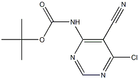tert-Butyl (6-chloro-5-cyanopyrimidin-4-yl)carbamate Structure
