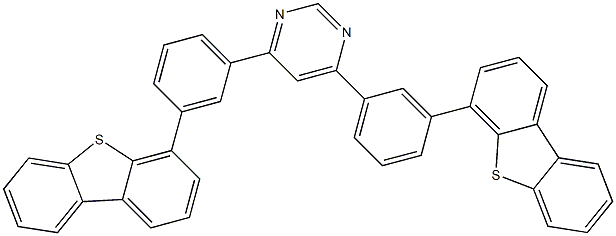 4,6-Bis-(3-dibenzothiophen-4-yl-phenyl)-pyrimidine Struktur