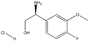 (S)-2-氨基-2-(4-氟-3-甲氧基苯基)乙醇盐酸盐, 2177259-39-9, 结构式
