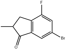 6-溴-4-氟-2-甲基-2,3-二氢-1H-茚-1-酮 结构式