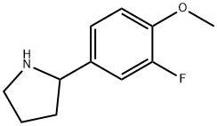 2-(3-氟-4-甲氧苯基)吡咯烷, 899354-79-1, 结构式