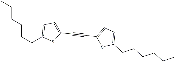 2-己基-5-(2-(5-己基噻吩-2-基)乙炔基)噻吩,,结构式
