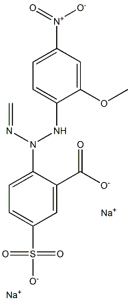 disodium,2-[(2-methoxy-4-nitroanilino)-(methylideneamino)amino]-5-sulfonatobenzoate Structure