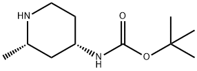 (2S,4S)-(2-甲基-哌啶-4-基)-氨基甲酸叔丁酯 结构式