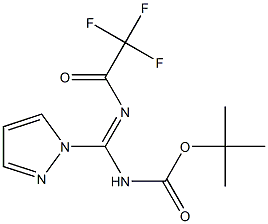 N-Boc-N'-TFA-pyrazole-1-carboxamidine 95% 化学構造式