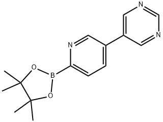 5-(6-(4,4,5,5-tetramethyl-1,3,2-dioxaborolan-2-yl)pyridin-3-yl)pyrimidine Struktur