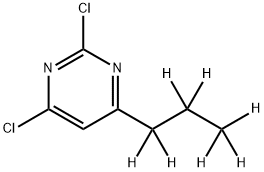 2,4-Dichloro-6-(n-propyl-d7)-pyrimidine Struktur