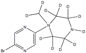 2-Bromo-5-[(N-methylpiperazin-d11)-1-yl]pyrazine 结构式
