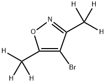 4-Bromo-3,5-(dimethyl-d6)-isoxazole 结构式