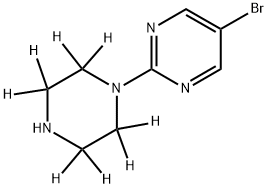 5-Bromo-2-[(piperazin-1-yl)-d8]-pyrimidine Struktur