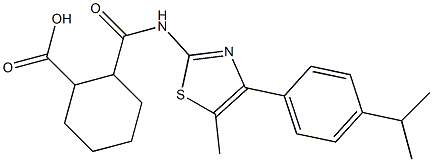 2-((4-(4-isopropylphenyl)-5-methylthiazol-2-yl)carbamoyl)cyclohexanecarboxylic acid