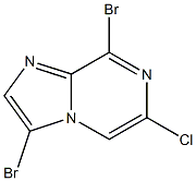 3,8-Dibromo-6-chloro-imidazo[1,2-a]pyrazine Struktur