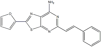 (E)-2-(furan-2-yl)-5-styrylthiazolo[5,4-d]pyrimidin-7-amine Structure