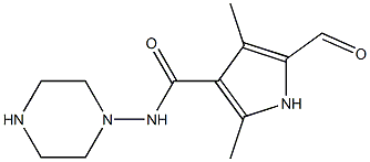5-formyl-2,4-dimethyl-N-(piperazin-1-yl)-1H-pyrrole-3-carboxamide Structure