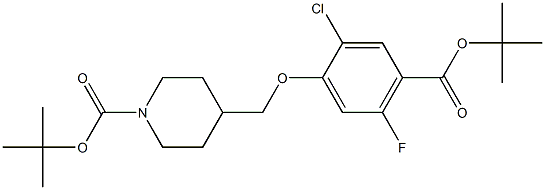  tert-butyl 4- ( (4- (tert-Butoxycarbonyl) -2-chloro-5-fluorophenoxy) -methyl) piperidine-1-carboxylate